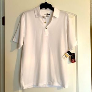 NWT Grand slam, Mens white polo, size small